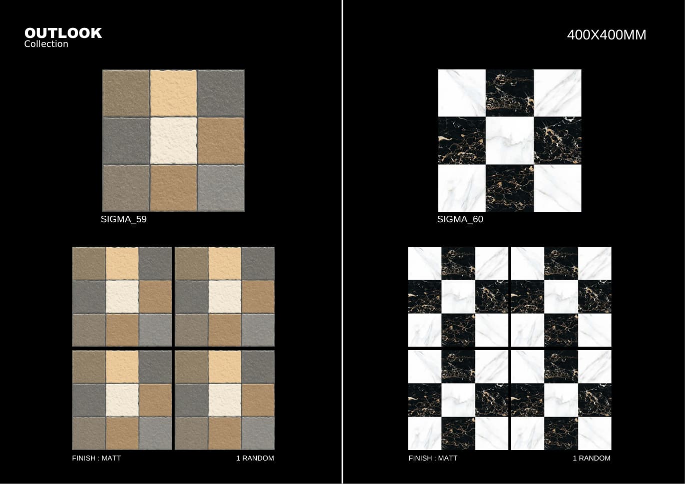 Sigma 400x400mm outdoor tile