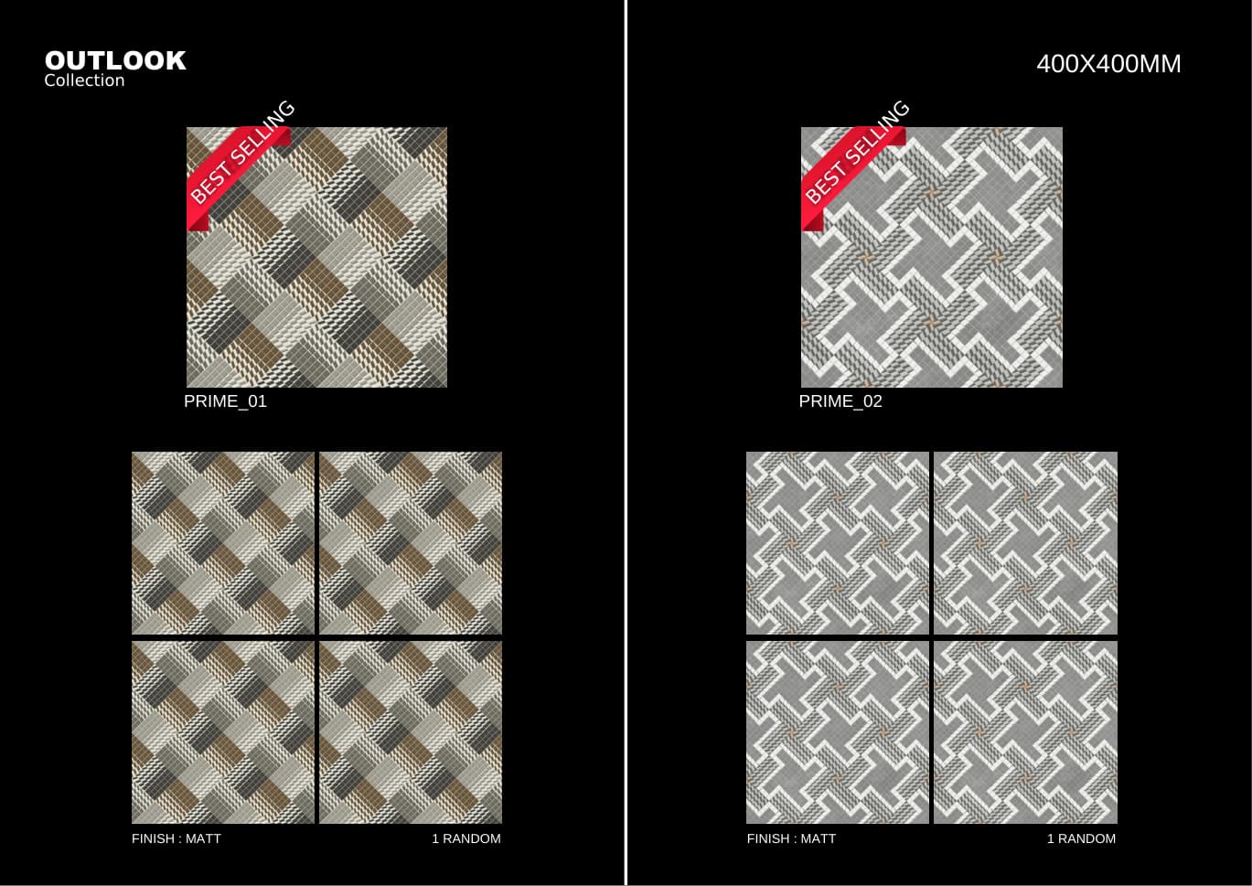 Prime 400x400mm outdoor tile