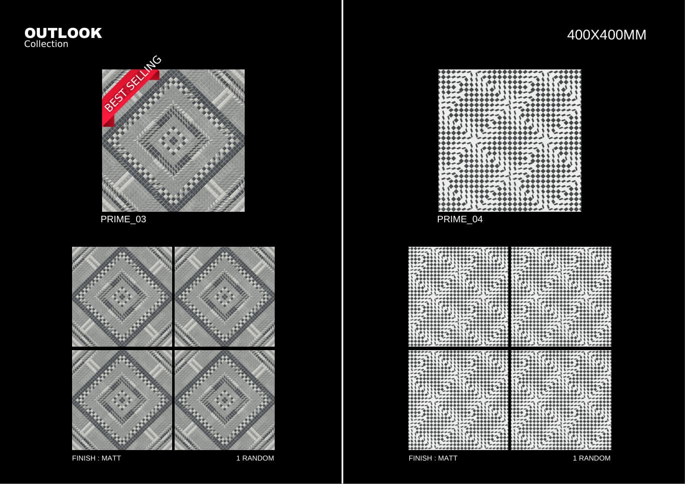Prime 400x400mm outdoor tile
