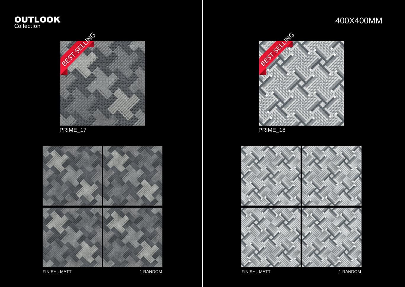 Prime 400x400mm outdoor tile