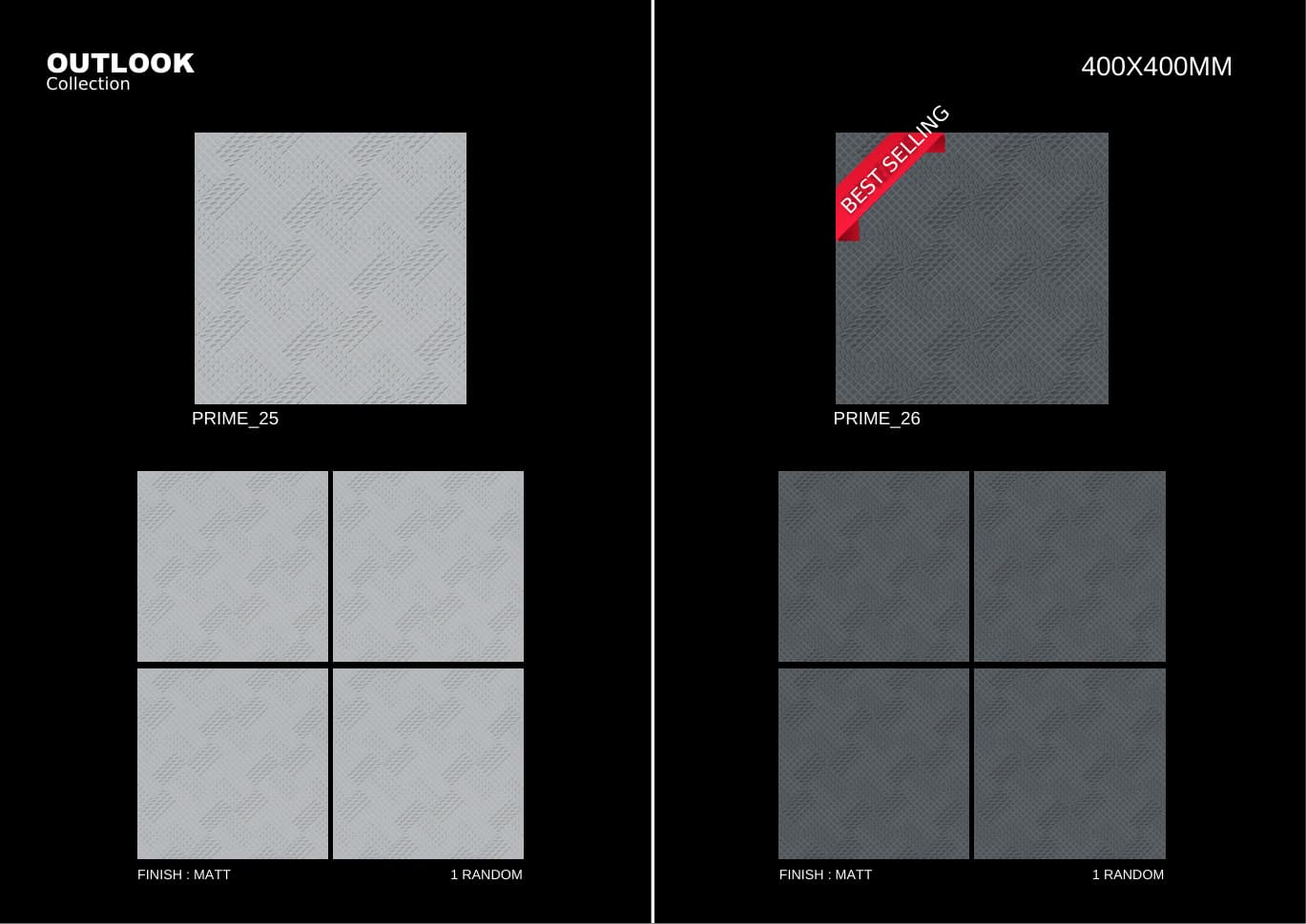 Prime 400x400mm outdoor tile