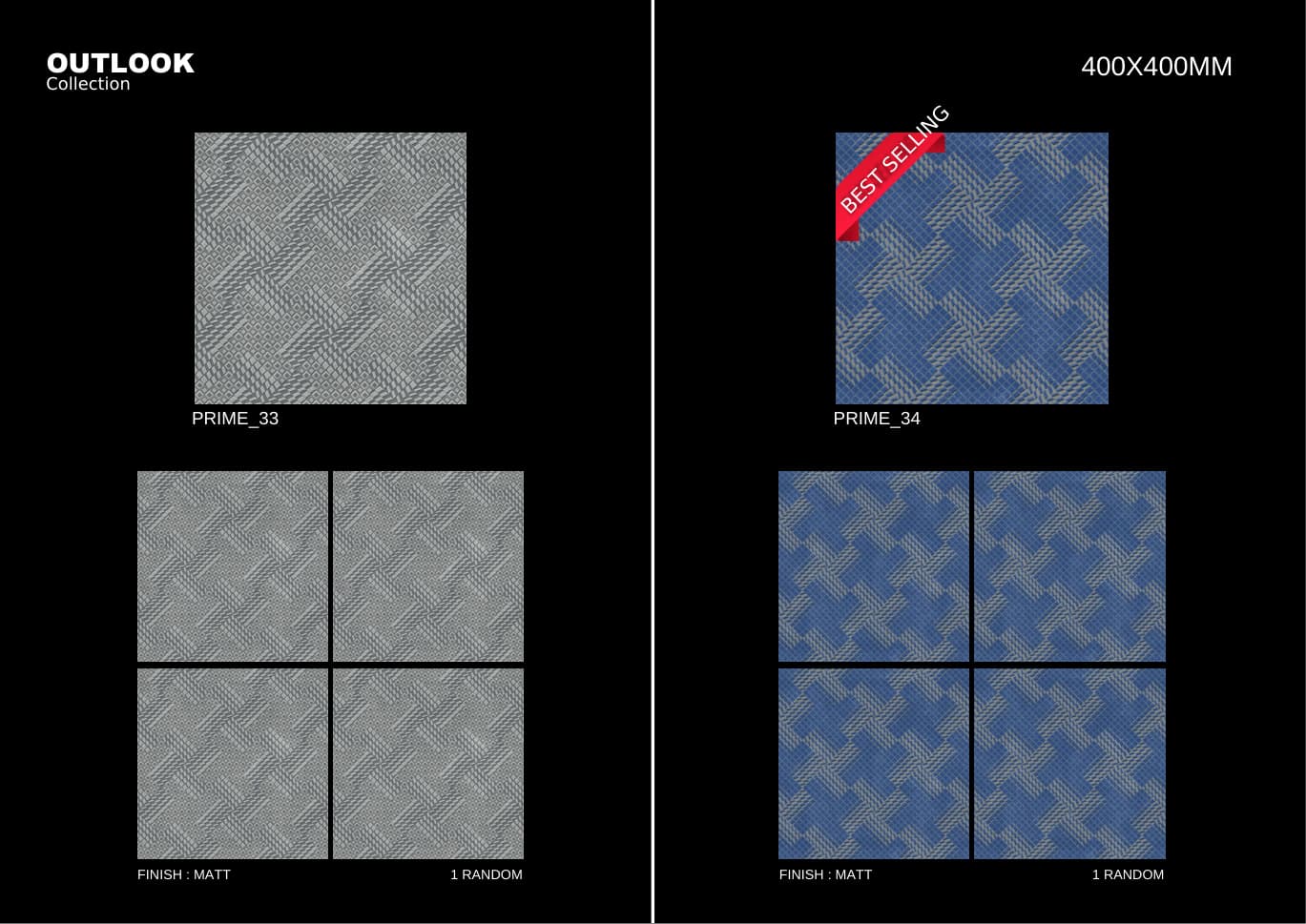 Prime 400x400mm outdoor tile