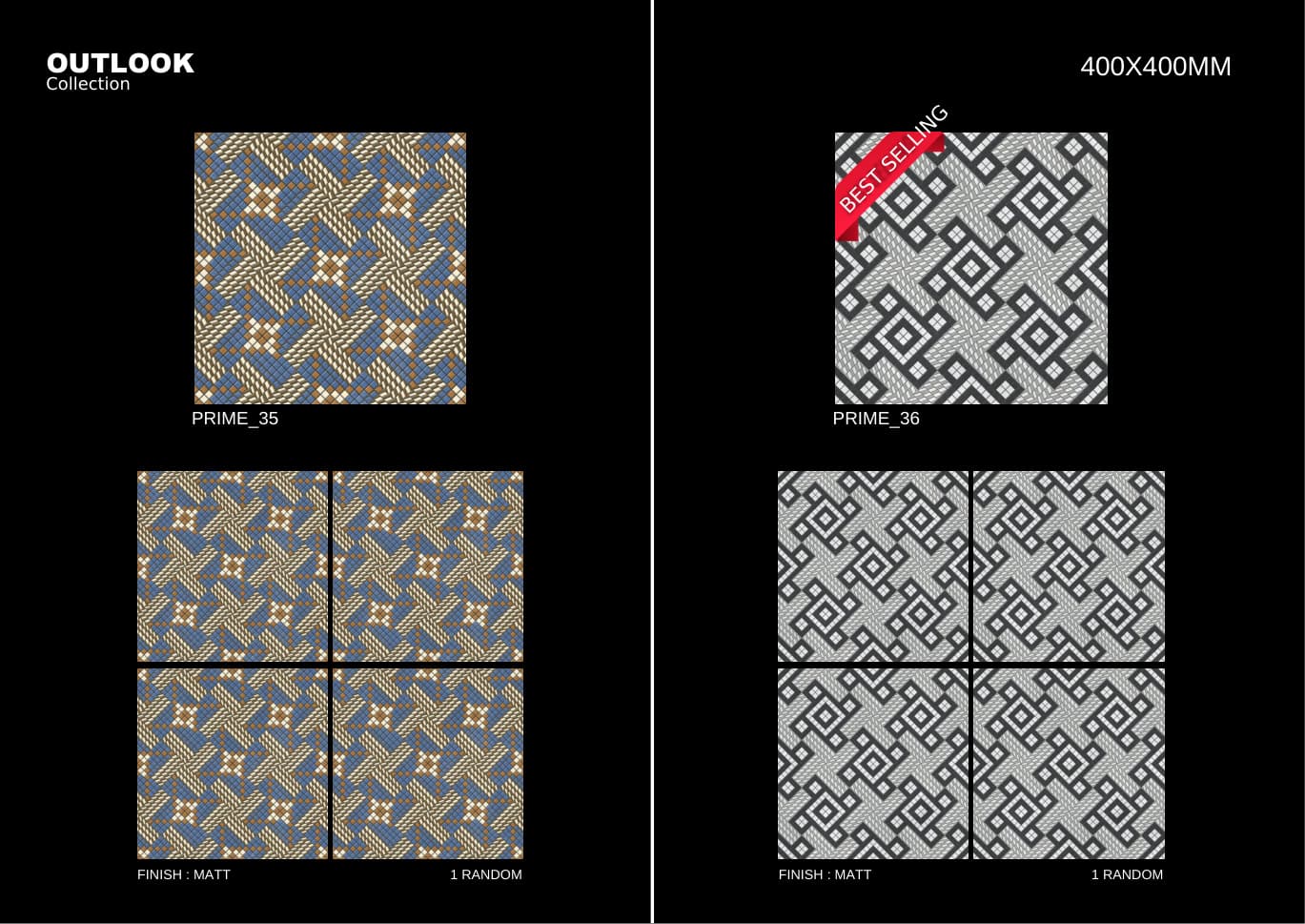 Prime 400x400mm outdoor tile