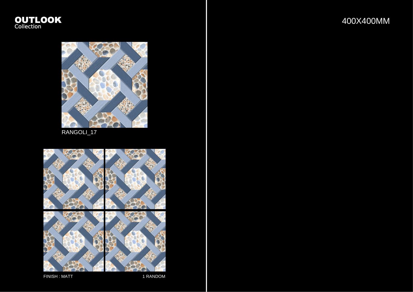 Rangoli 400x400mm outdoor tile