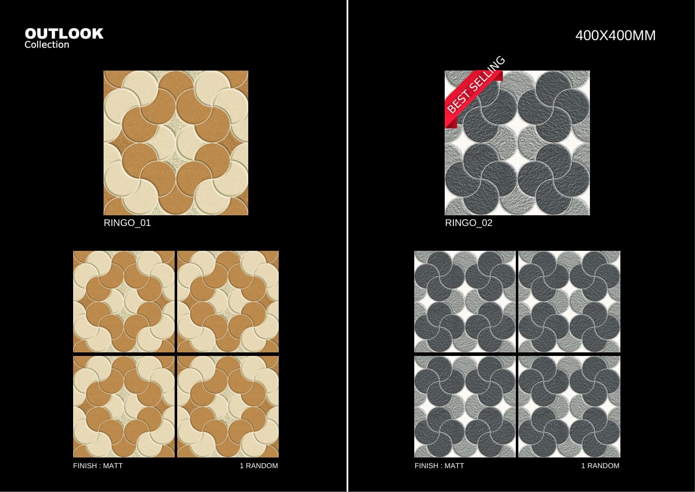 Ringo 400x400mm outdoor tile