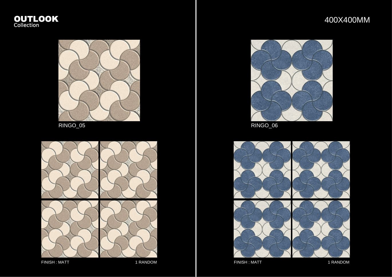Ringo 400x400mm outdoor tile