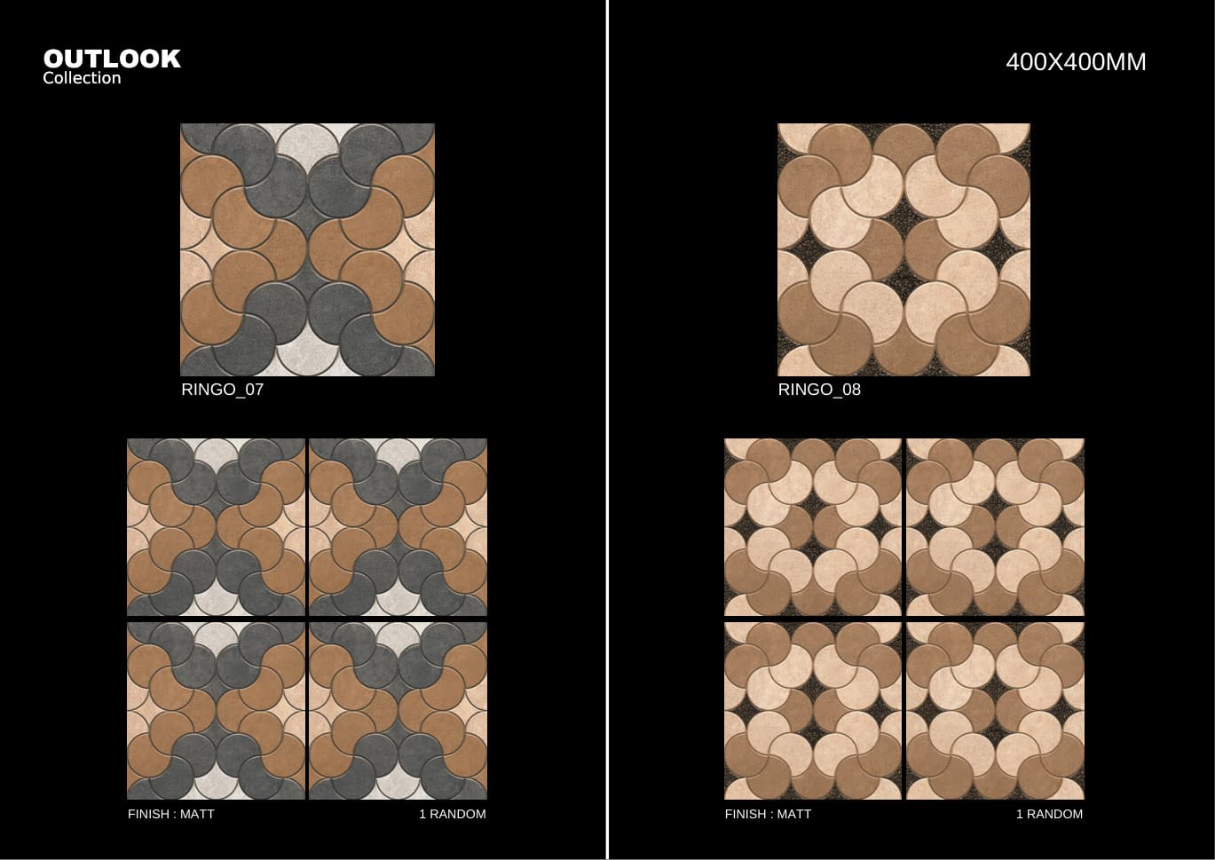 Ringo 400x400mm outdoor tile