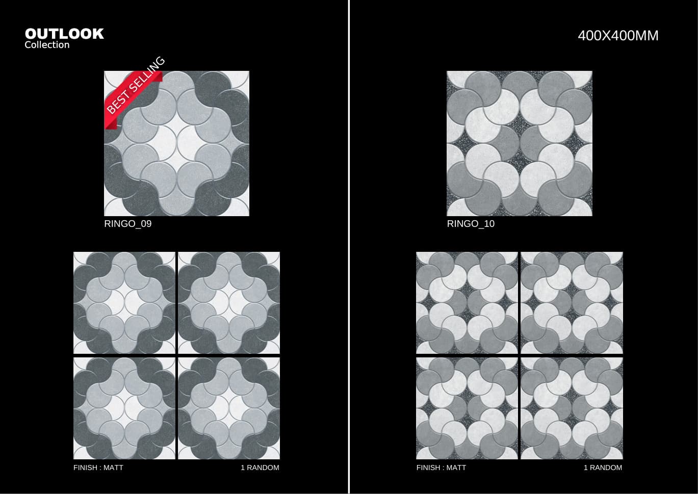 Ringo 400x400mm outdoor tile
