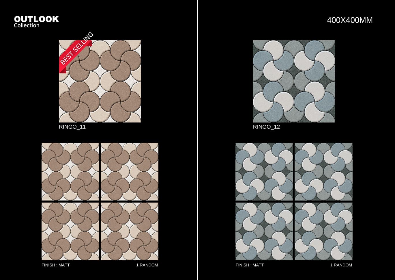 Ringo 400x400mm outdoor tile