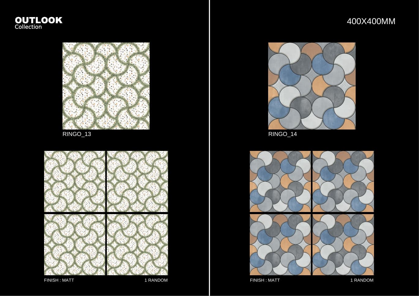 Ringo 400x400mm outdoor tile