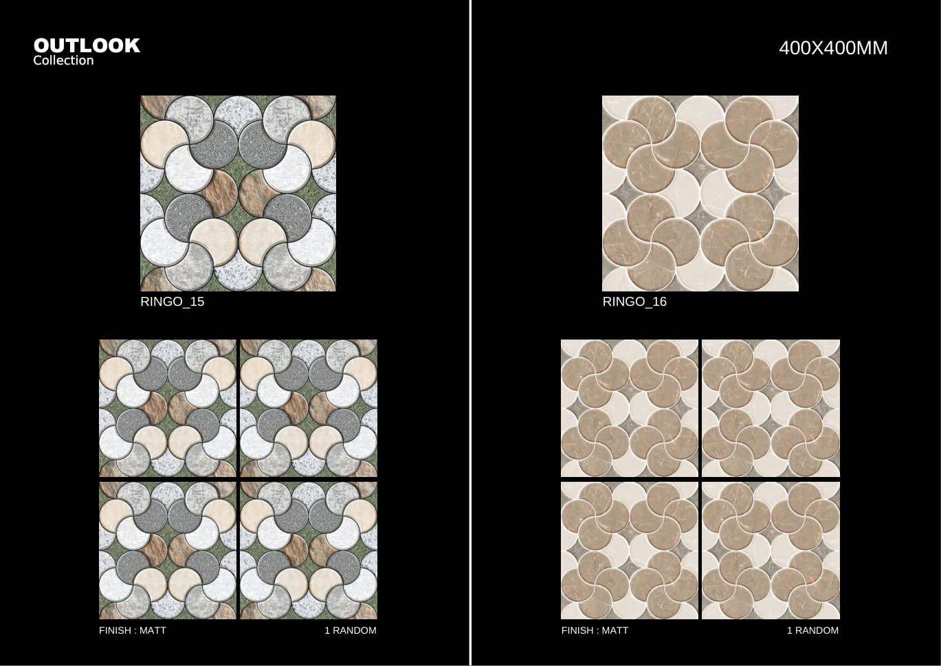 Ringo 400x400mm outdoor tile