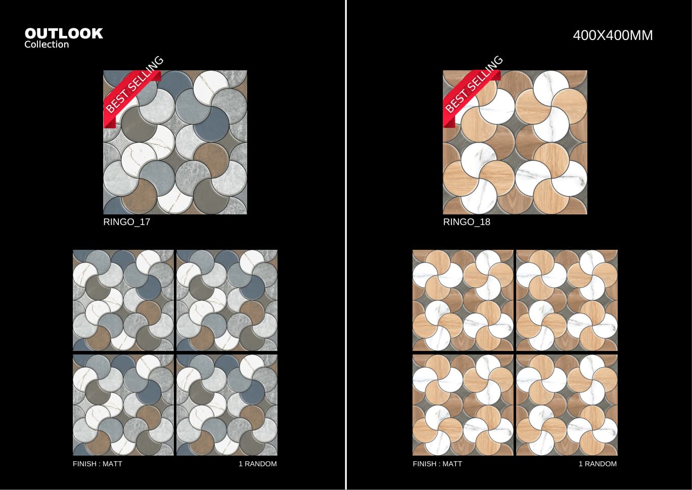 Ringo 400x400mm outdoor tile