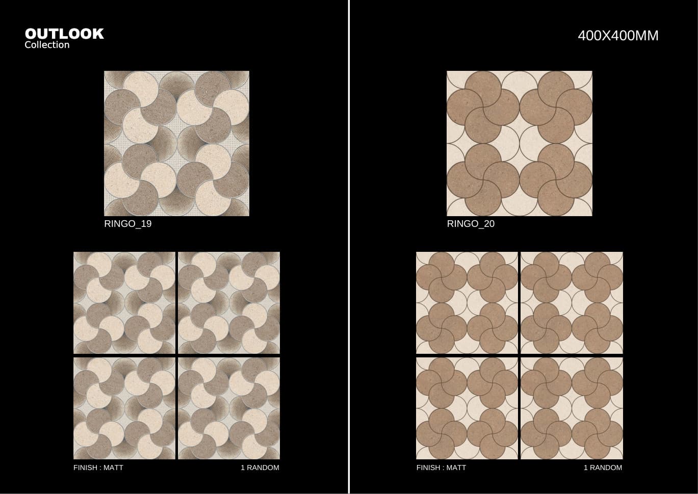 Ringo 400x400mm outdoor tile