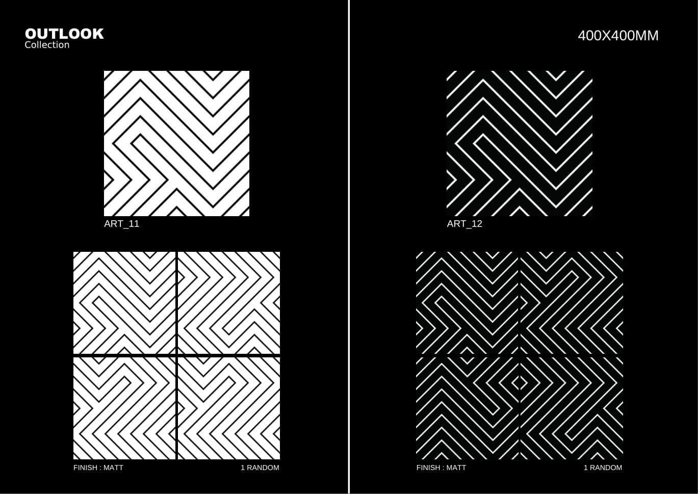 Art 400x400mm outdoor tile
