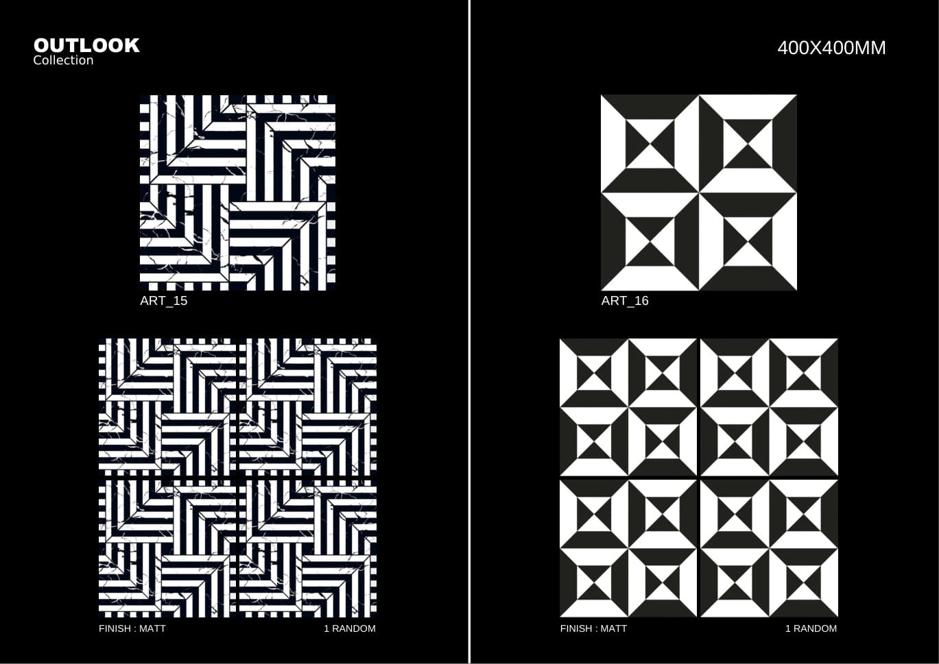 Art 400x400mm outdoor tile