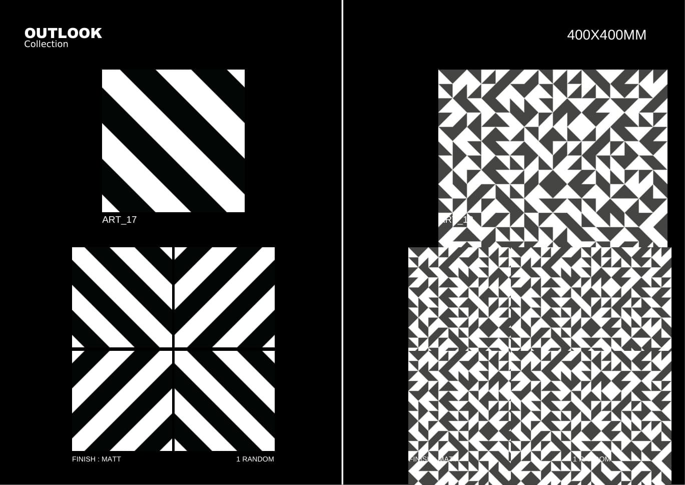 Art 400x400mm outdoor tile