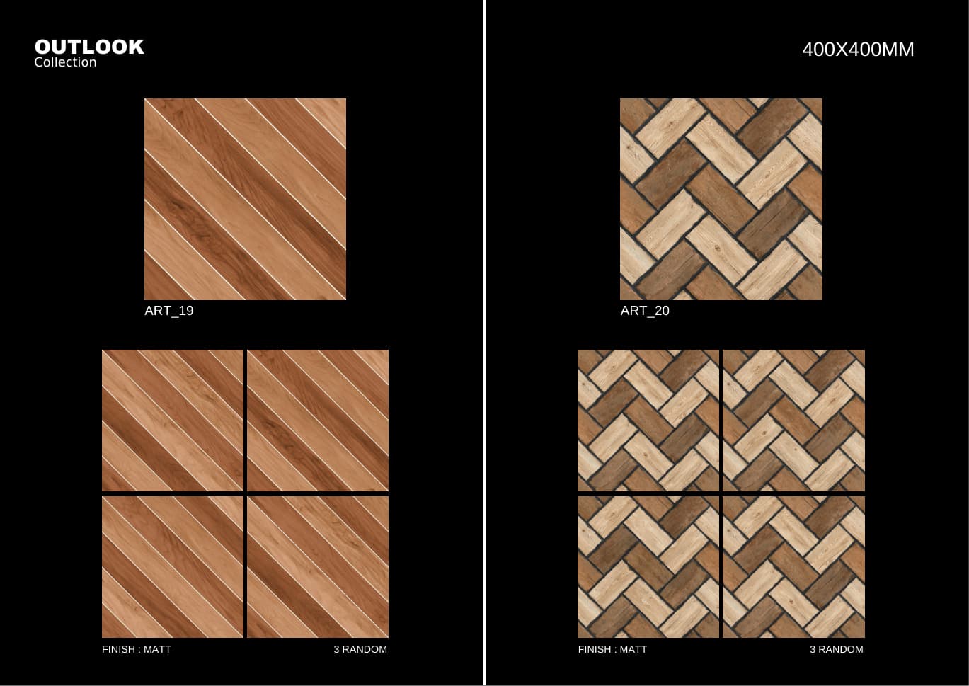 Art 400x400mm outdoor tile