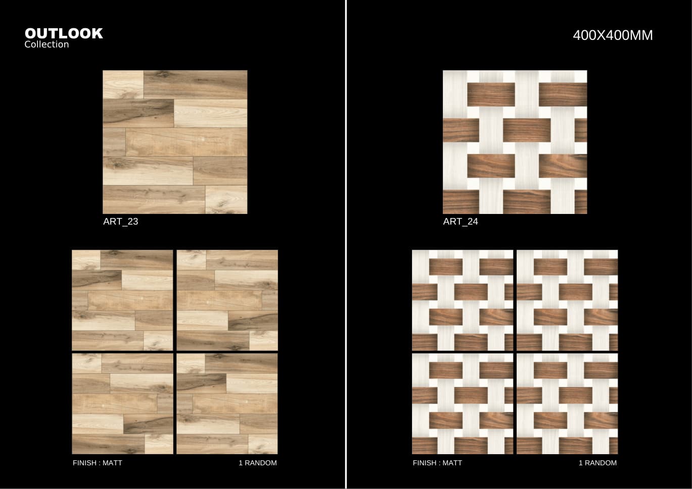 Art 400x400mm outdoor tile