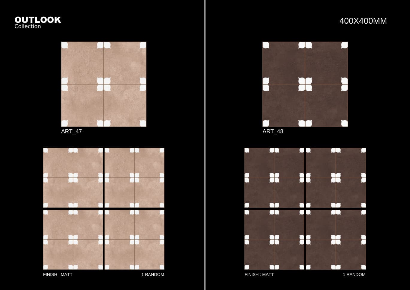 Art 400x400mm outdoor tile