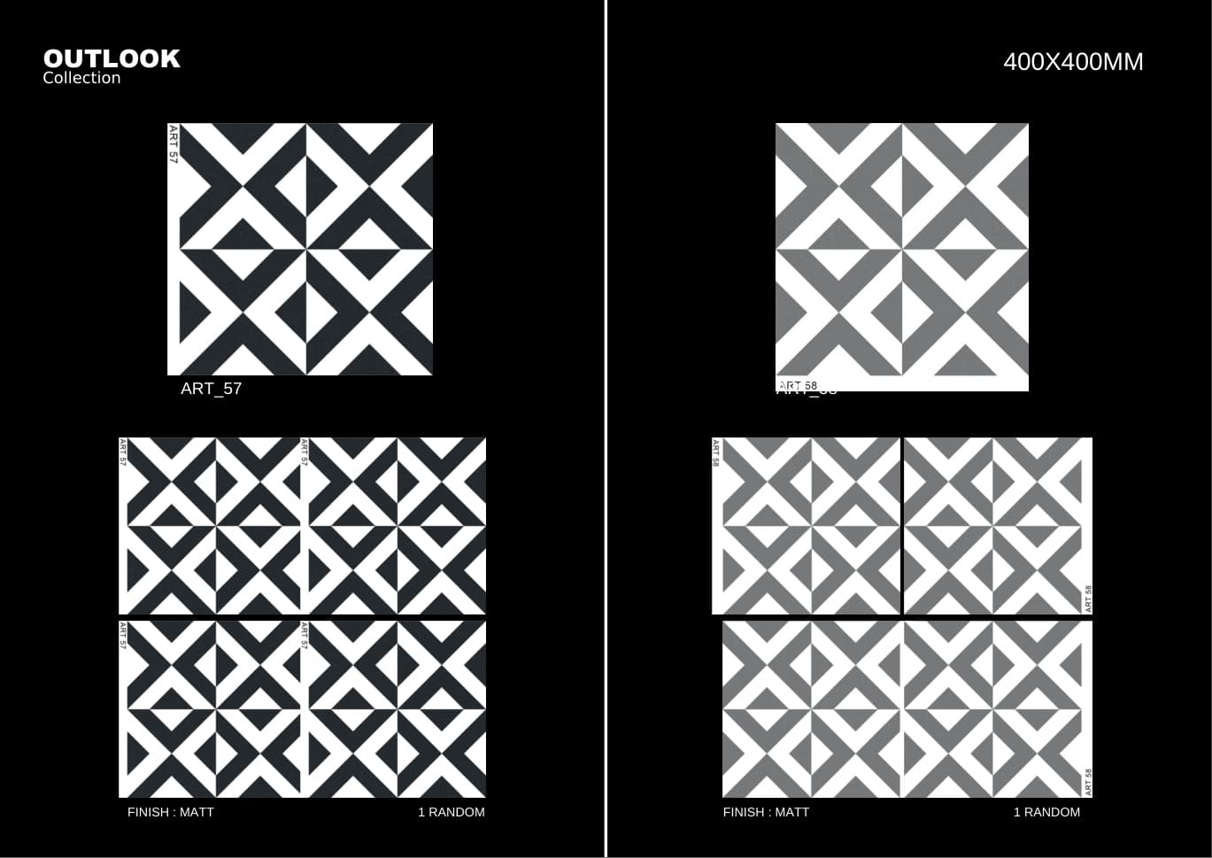 Art 400x400mm outdoor tile