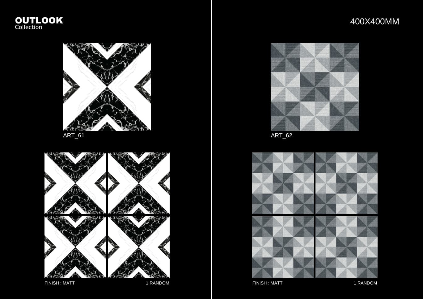 Art 400x400mm outdoor tile