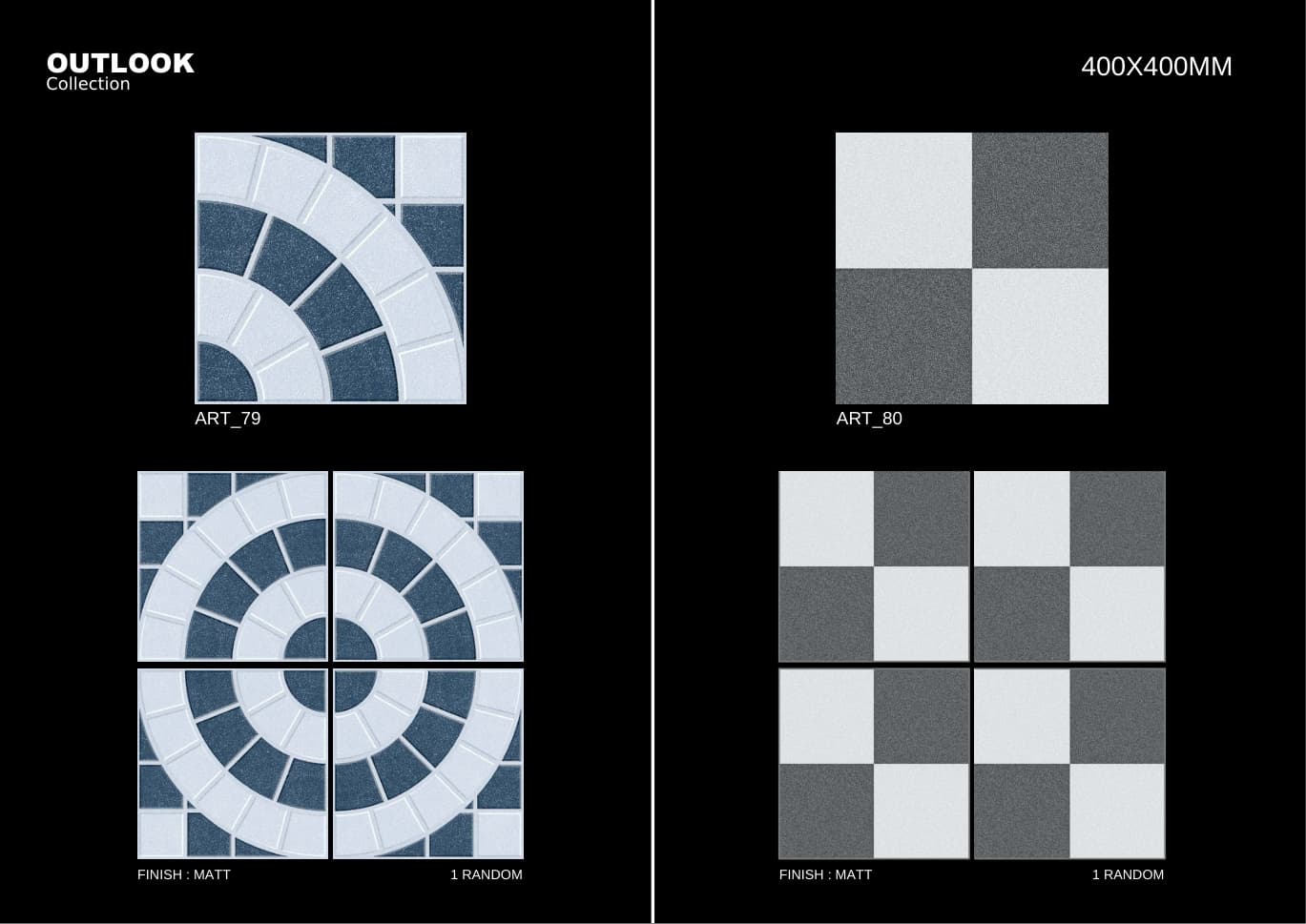 Art 400x400mm outdoor tile