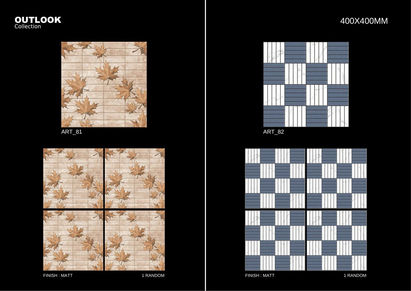 Art 400x400mm outdoor tile