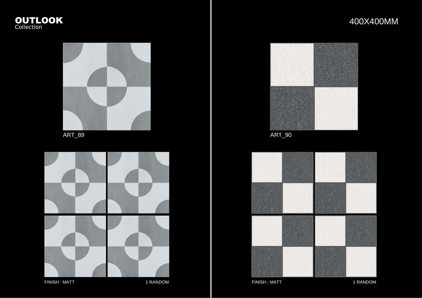Art 400x400mm outdoor tile