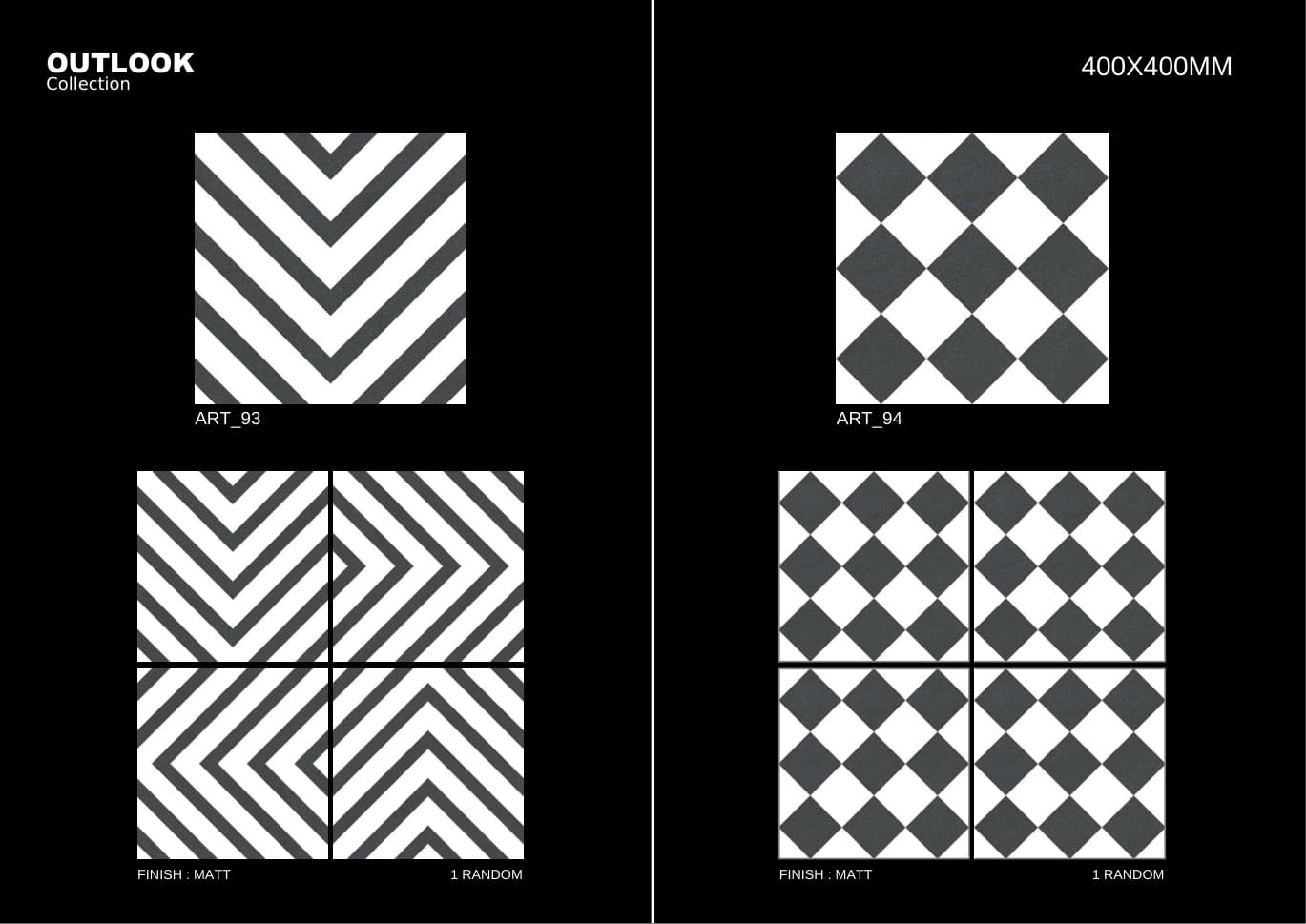 Art 400x400mm outdoor tile