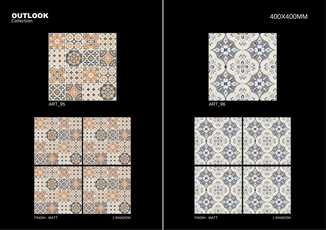 Art 400x400mm outdoor tile