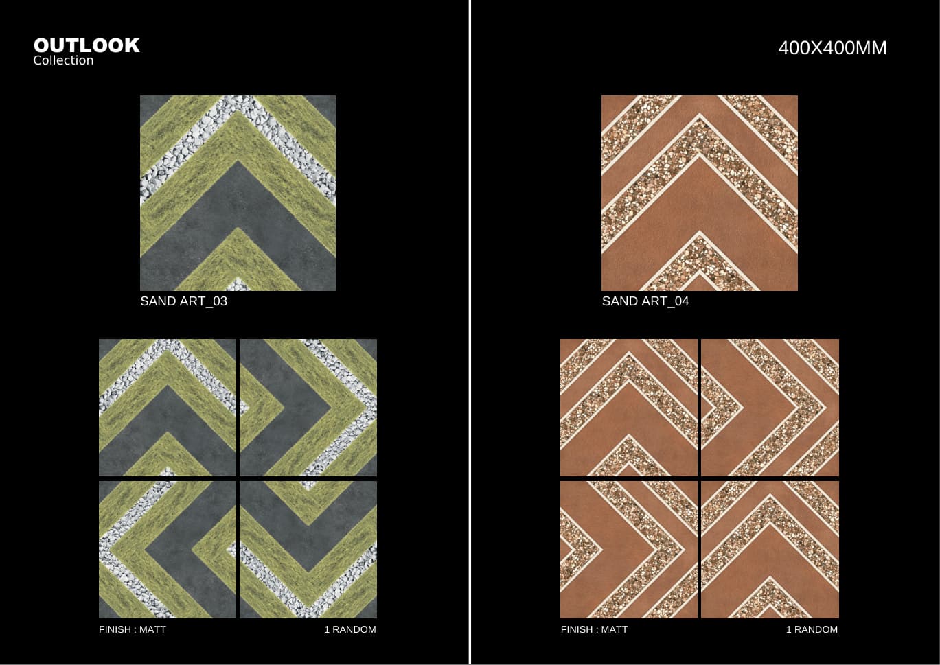 Sandart 400x400mm outdoor tile