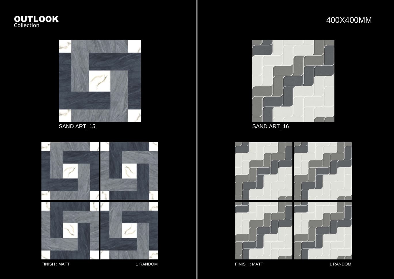 Sandart 400x400mm outdoor tile