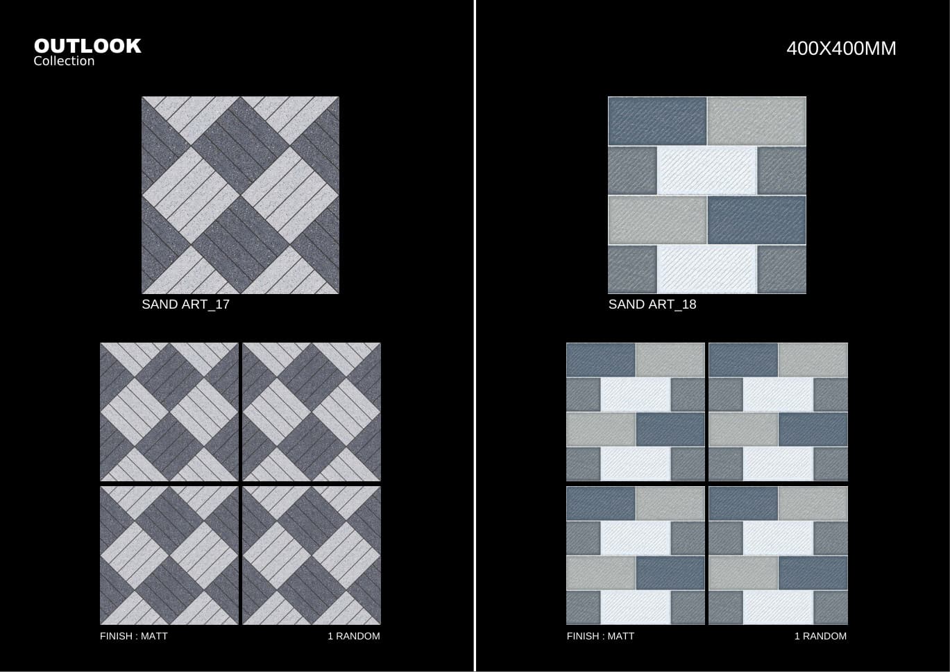Sandart 400x400mm outdoor tile