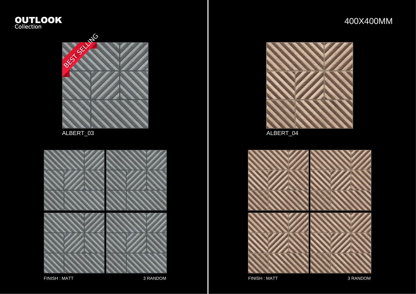 Albert 400x400mm outdoor tile