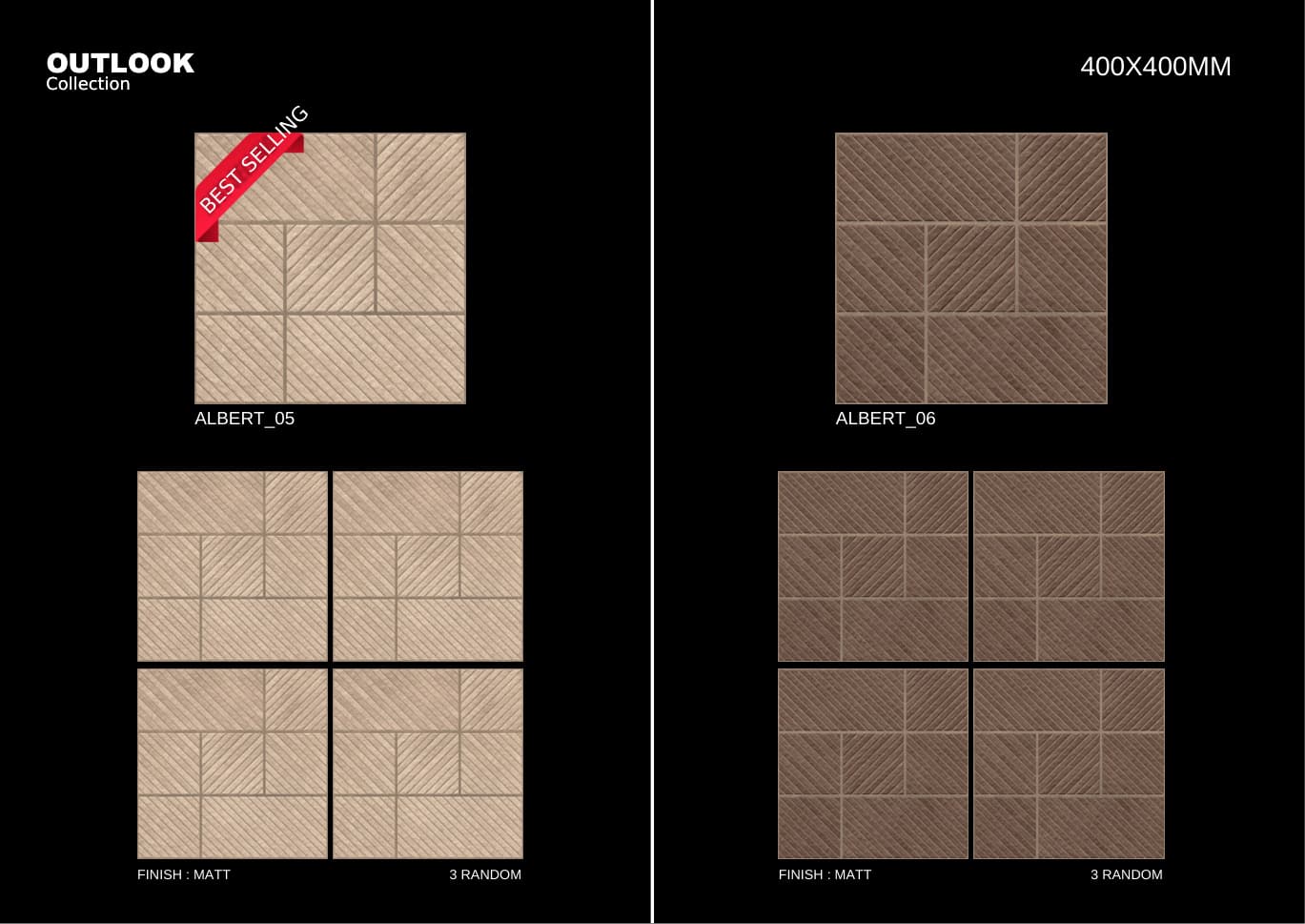Albert 400x400mm outdoor tile