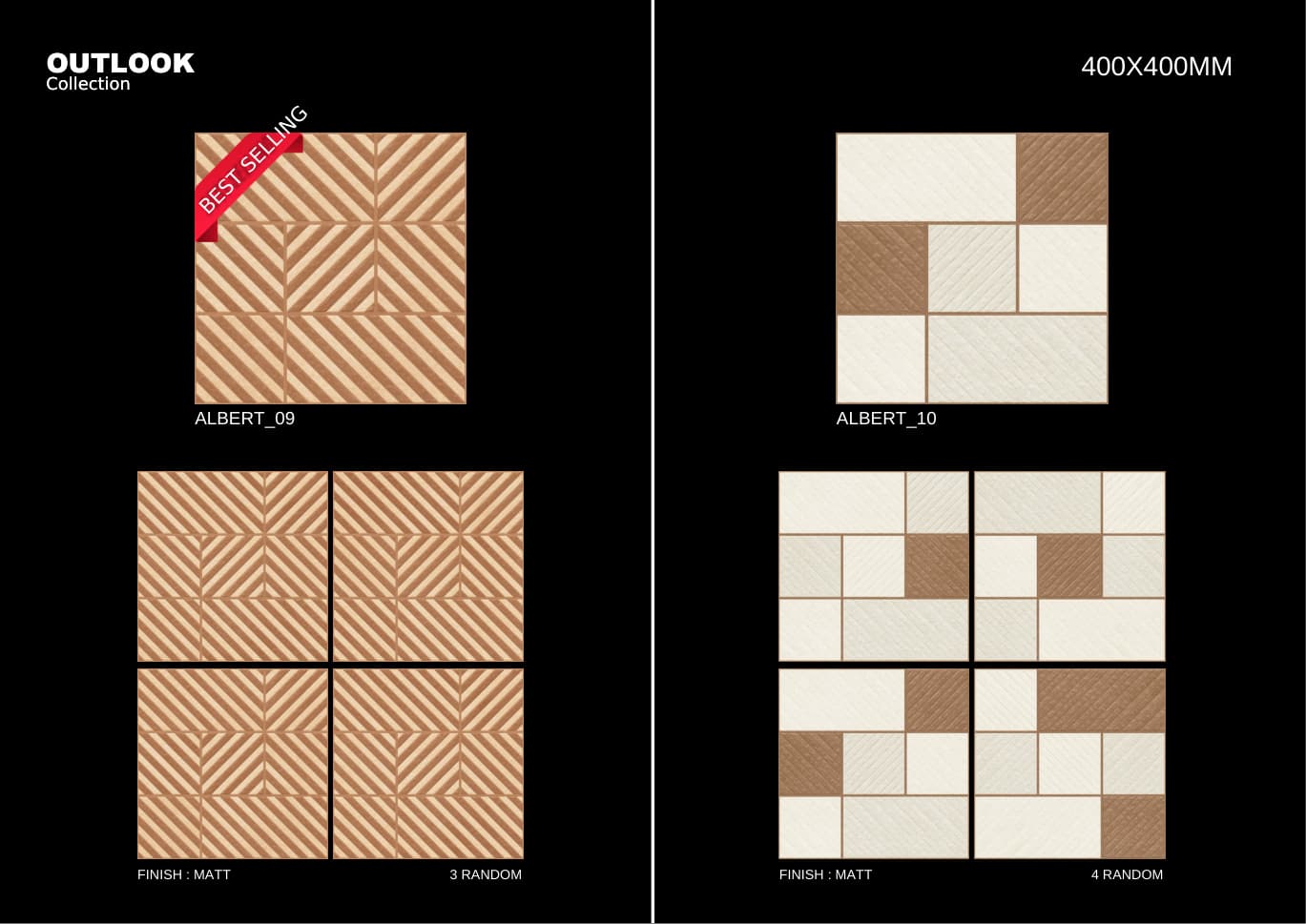Albert 400x400mm outdoor tile