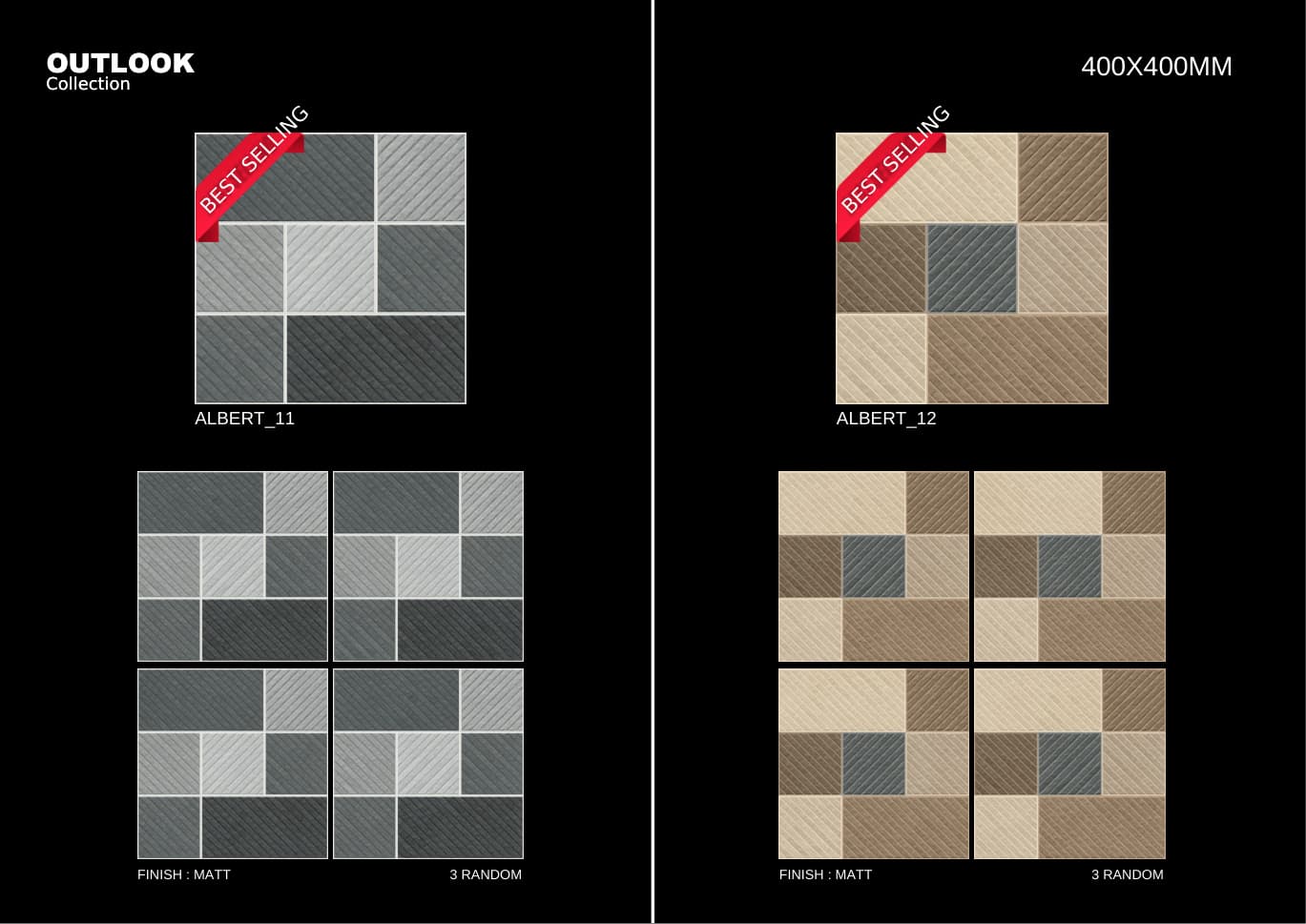 Albert 400x400mm outdoor tile