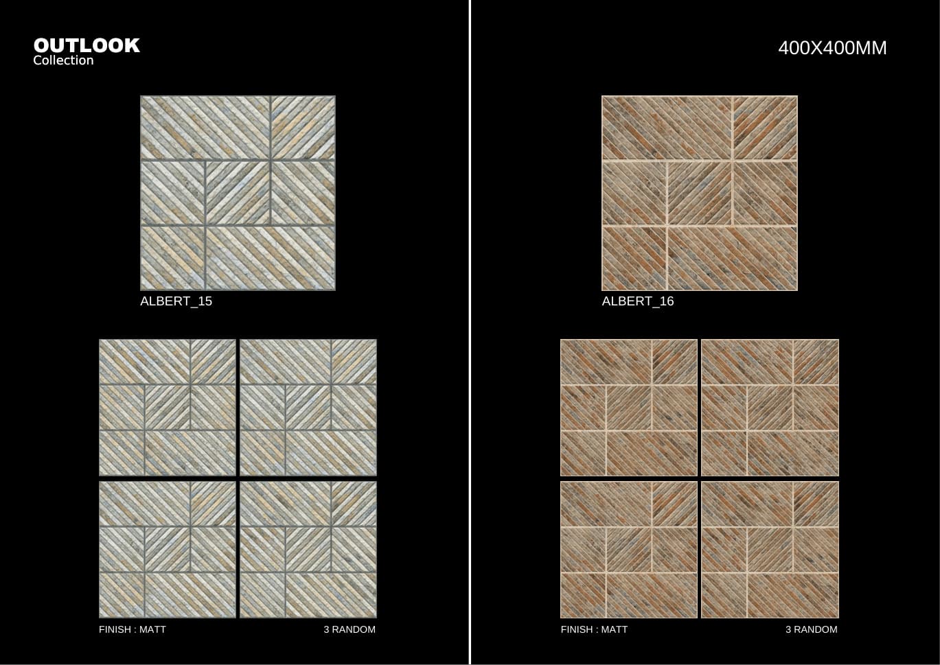 Albert 400x400mm outdoor tile