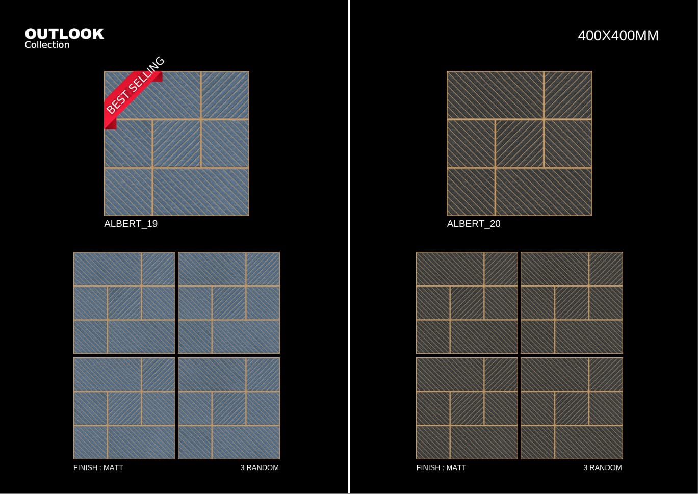 Albert 400x400mm outdoor tile