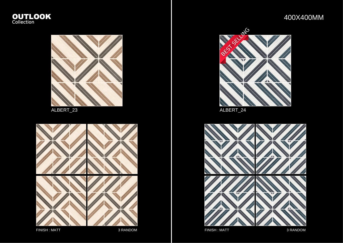 Albert 400x400mm outdoor tile