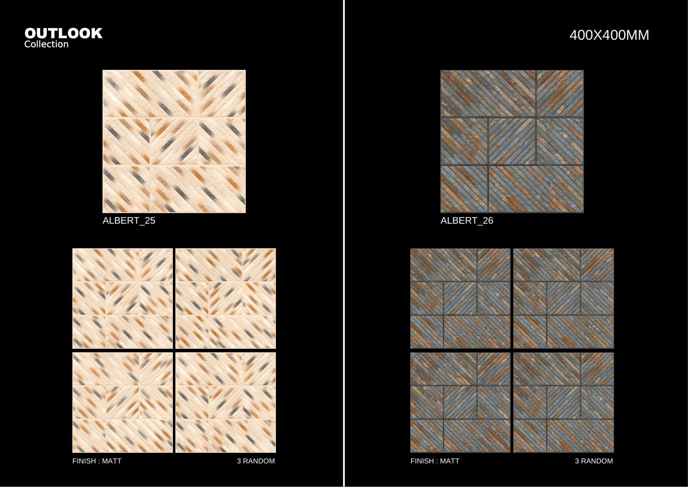Albert 400x400mm outdoor tile