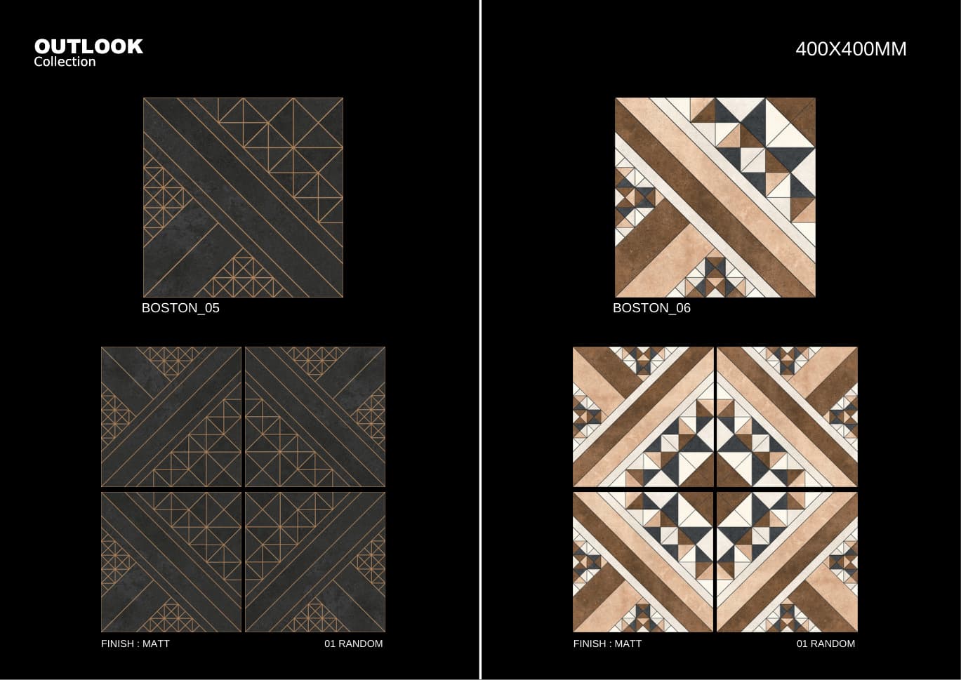 Boston 400x400mm outdoor tile