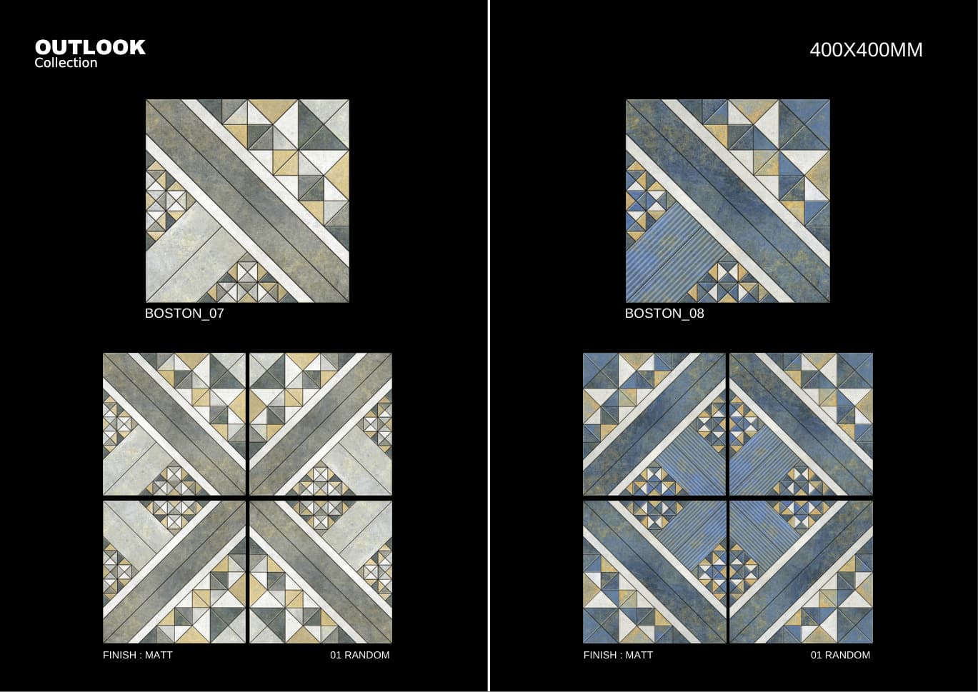 Boston 400x400mm outdoor tile