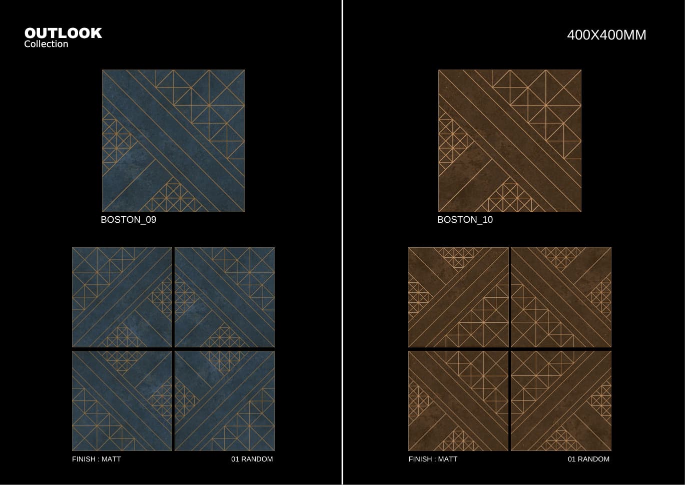 Boston 400x400mm outdoor tile