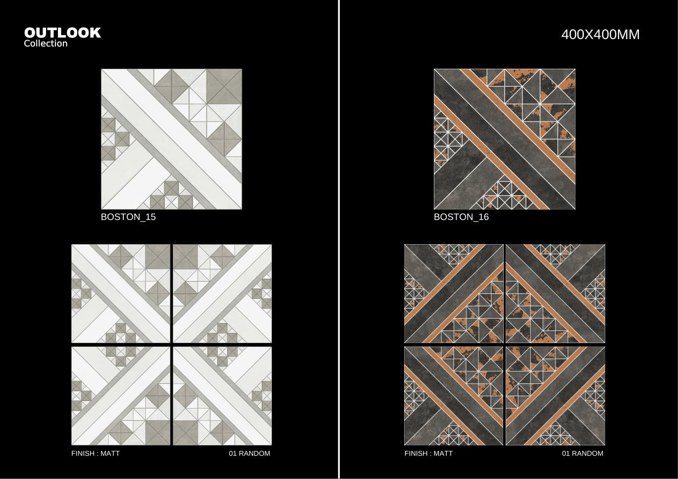 Boston 400x400mm outdoor tile