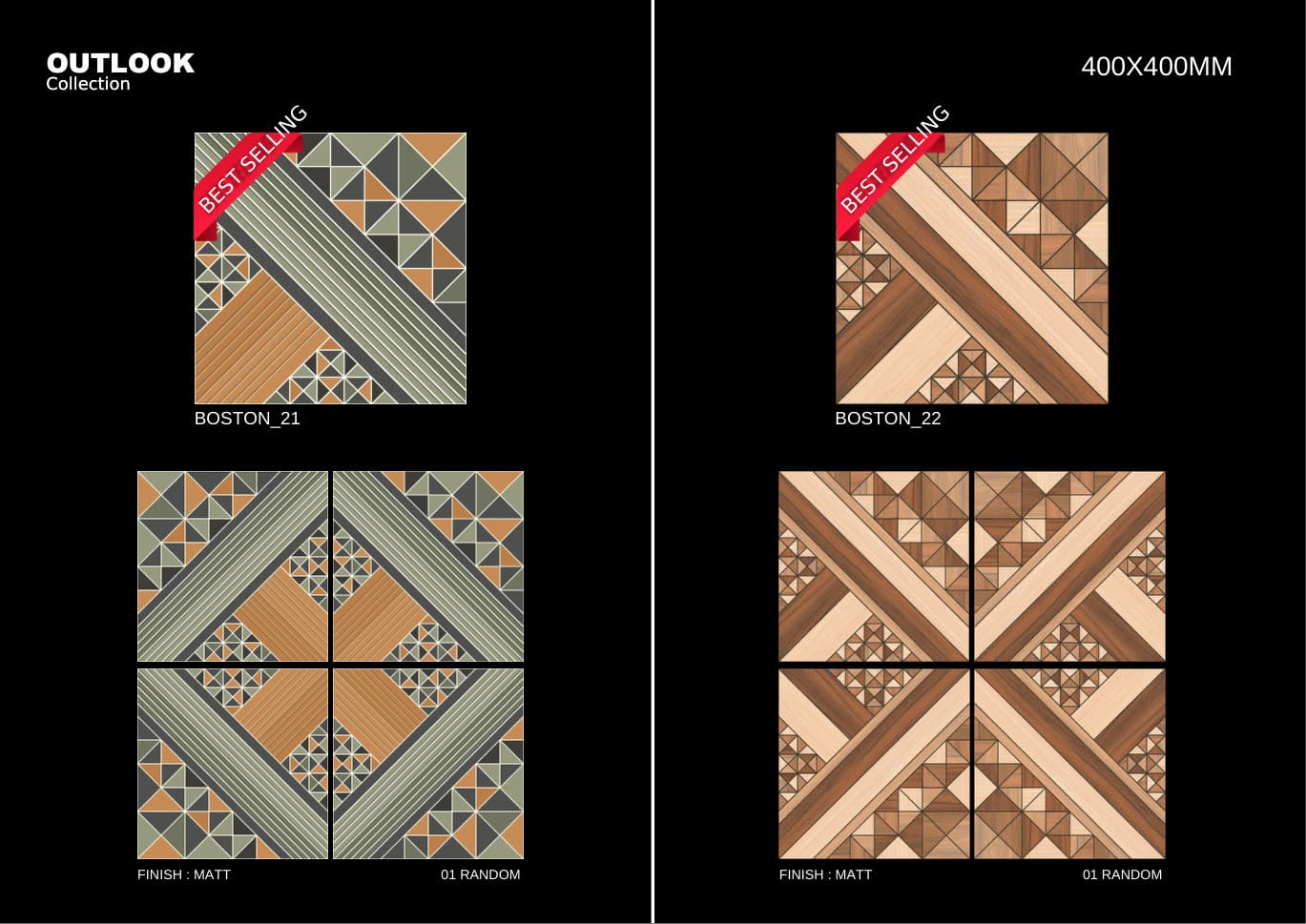 Boston 400x400mm outdoor tile