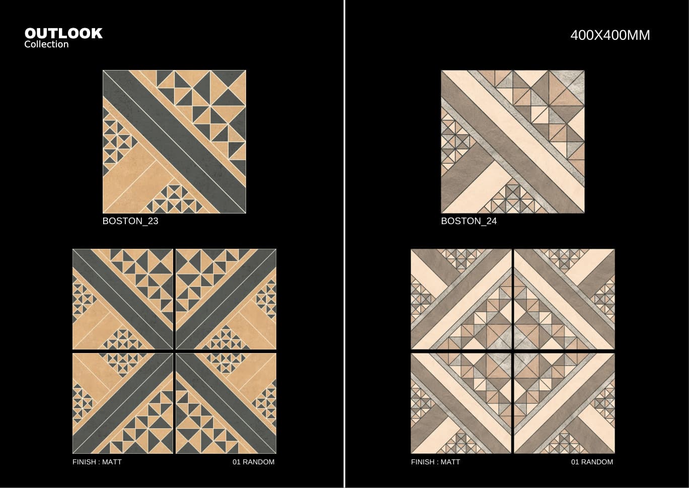 Boston 400x400mm outdoor tile
