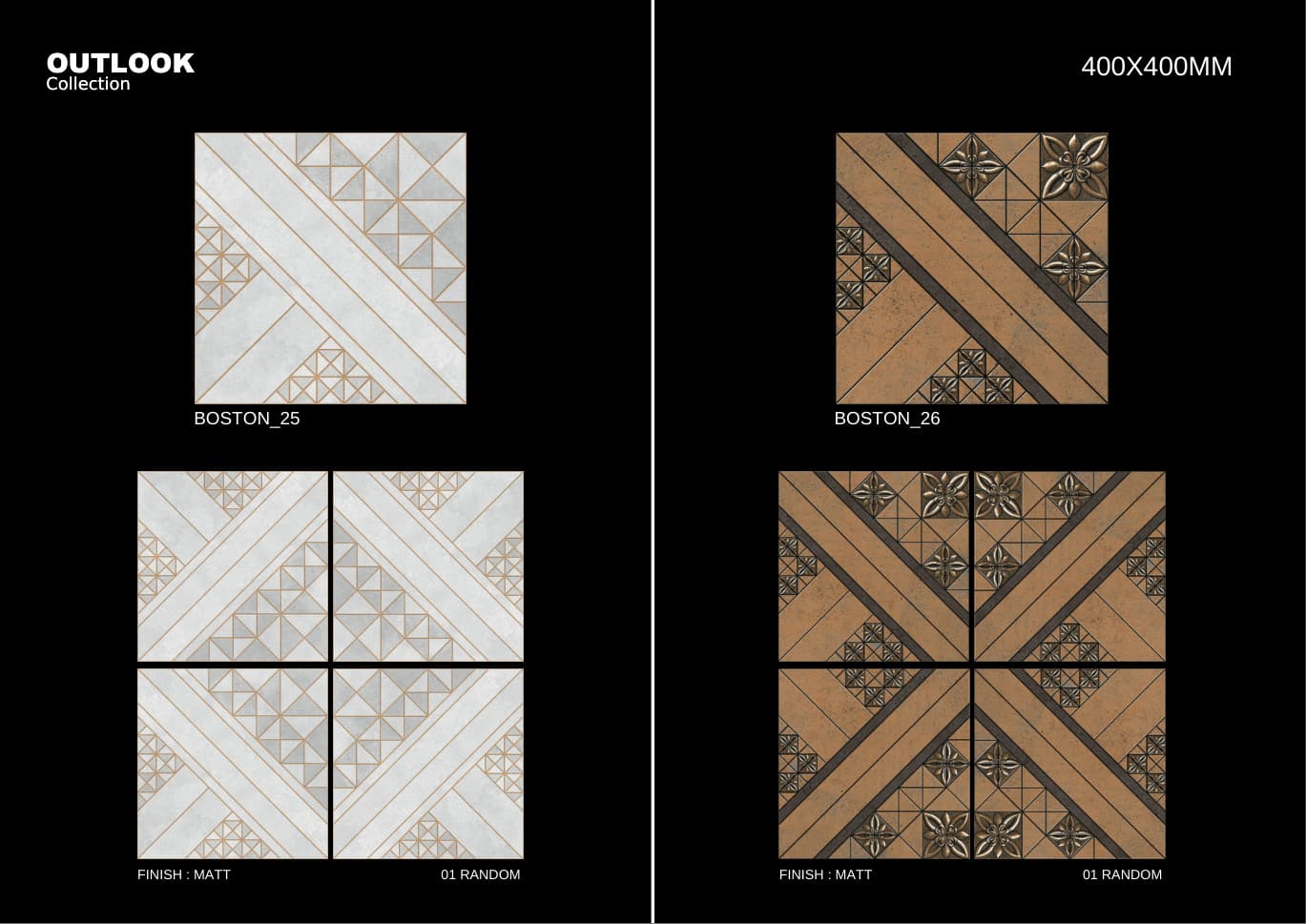 Boston 400x400mm outdoor tile