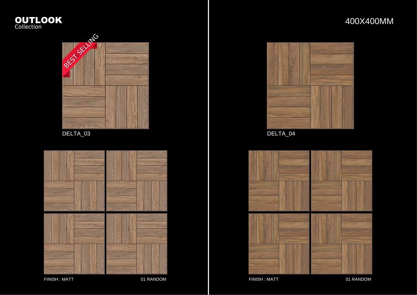 Delta 400x400mm outdoor tile