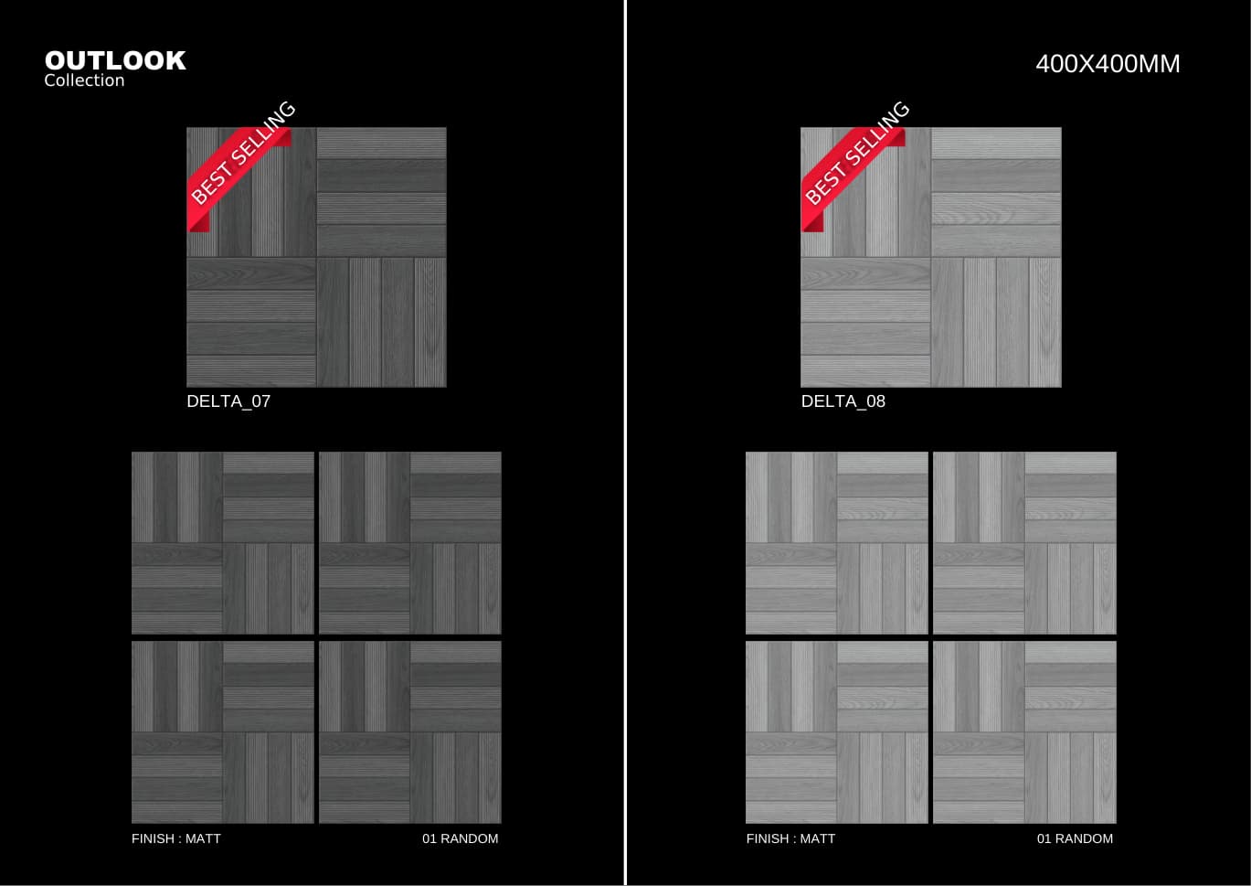 Delta 400x400mm outdoor tile